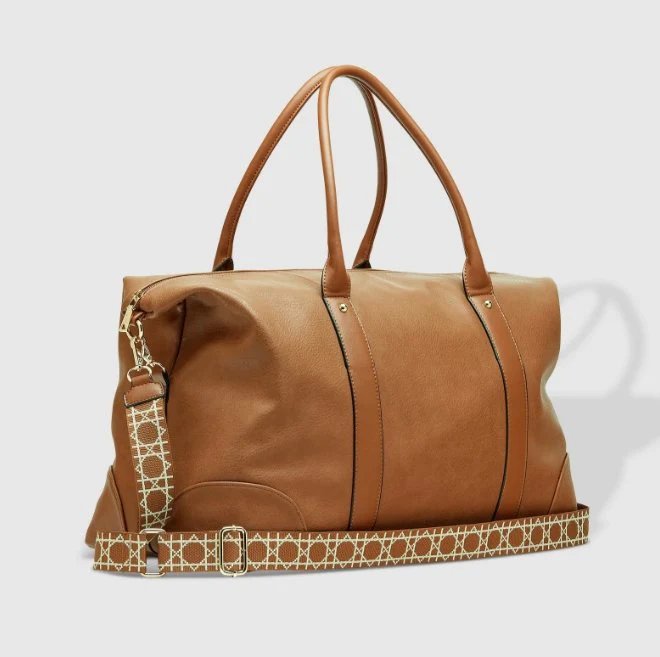 LOUENHIDE - Alexis Weekender Bag - Tan Ezra Strap