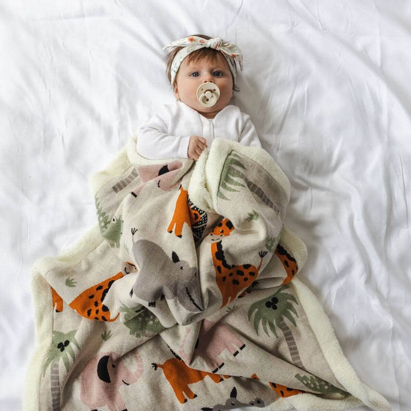 Di lusso living - Sherpa Blanket - Jungle Safari