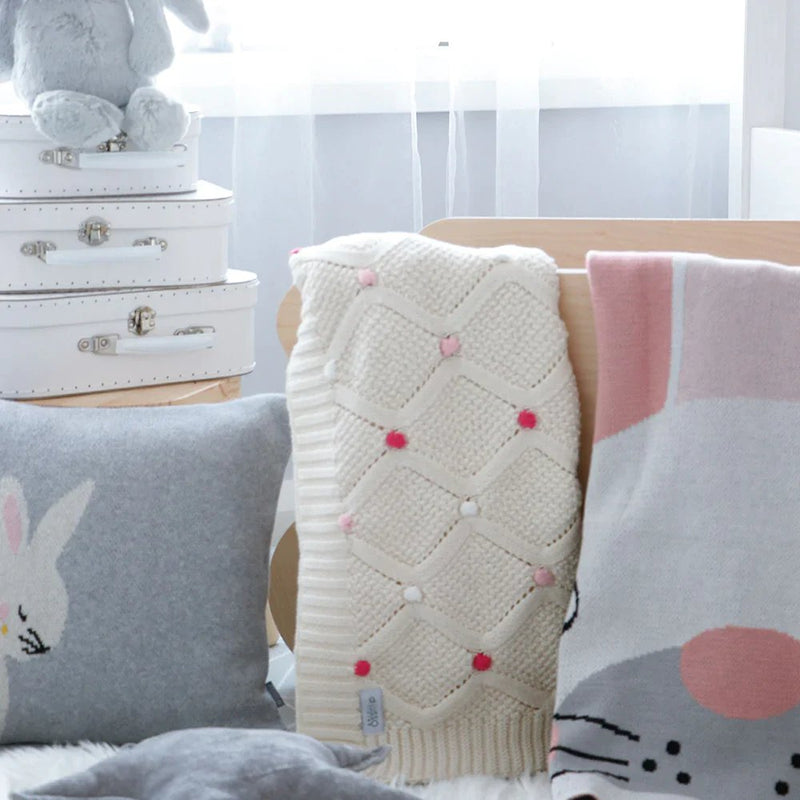 Di lusso living - LUCY BABY BLANKET PINK
