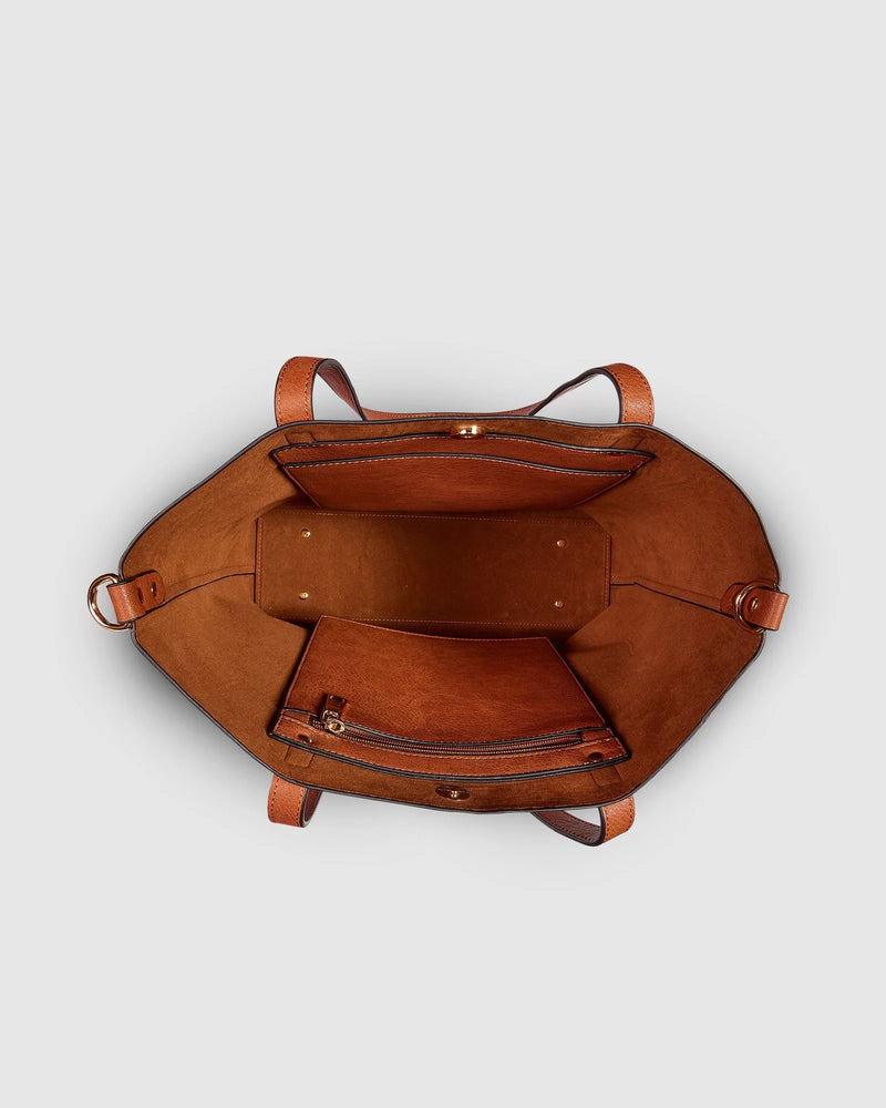 LOUENHIDE - Nevada Tote Bag - Tan Ezra