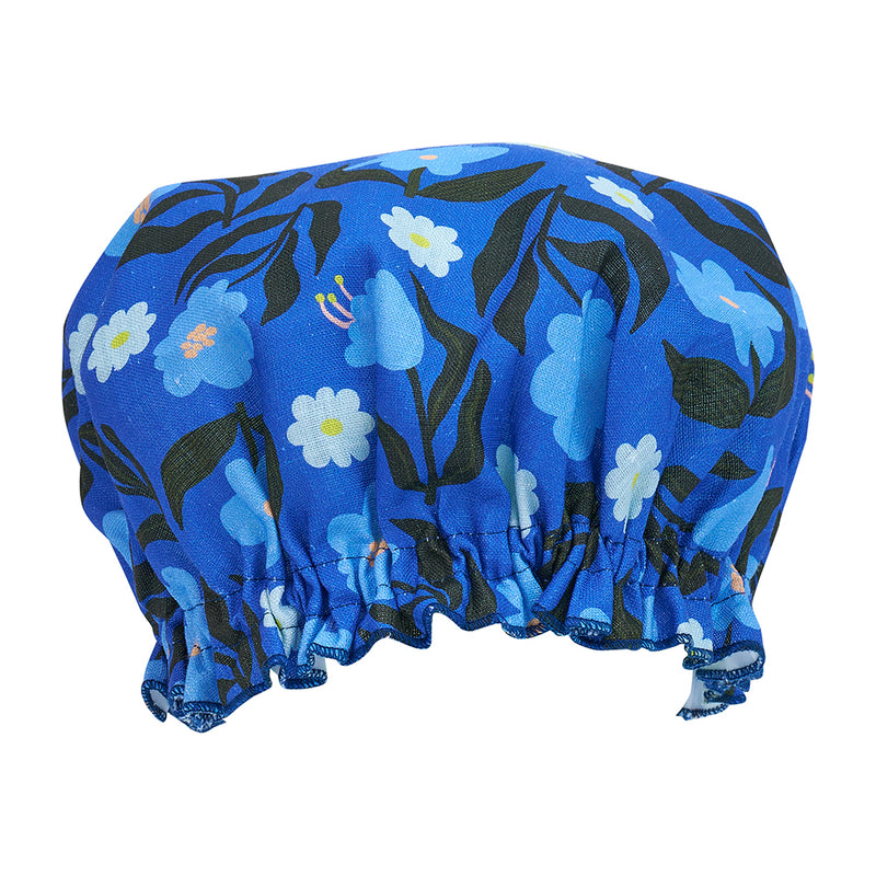 Annabel Trends - Linen Shower Cap - Nocturnal Blooms