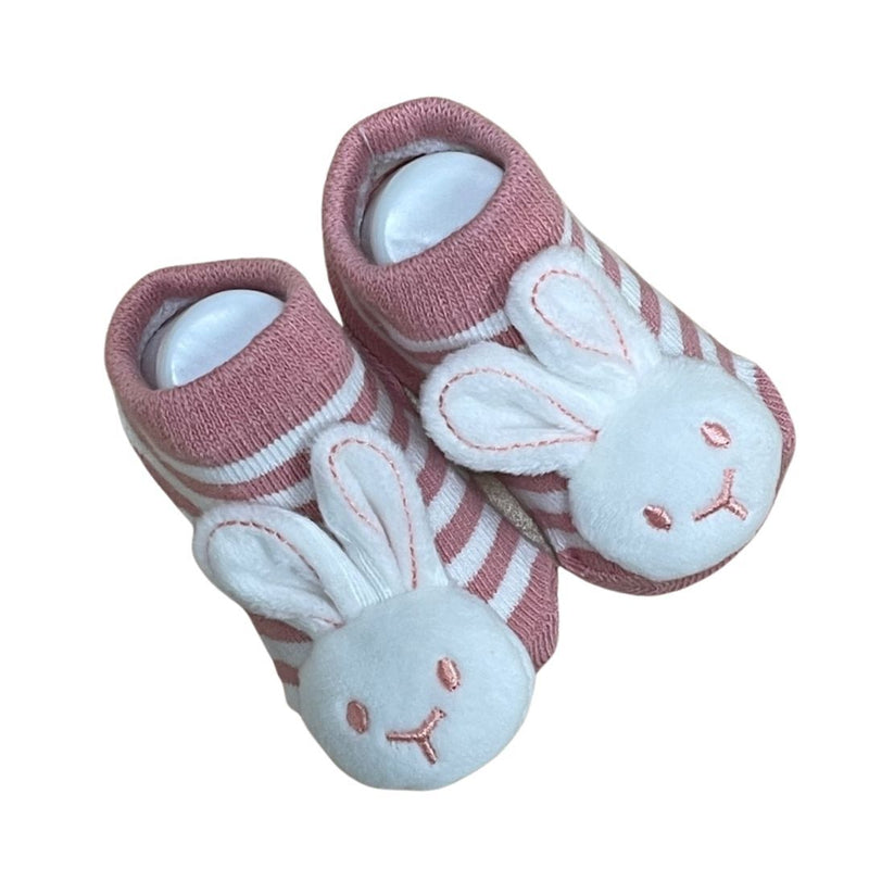 ESKIDS - Socks With Rattles - Bunny Blush 0-6m
