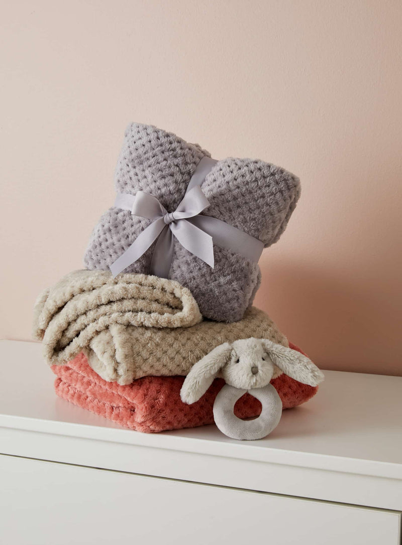 Jiggle & Giggle - Aria Baby Blanket - Rosewood