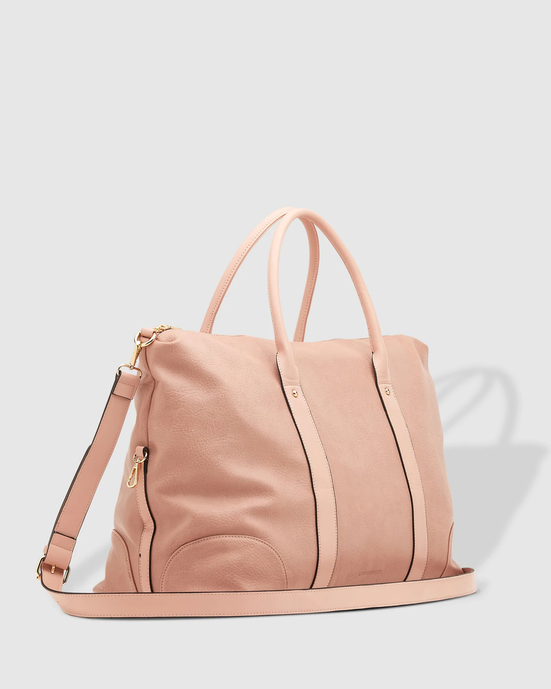 The Louenhide-Alexis Blush Stripe Strap Weekender Travel Bag