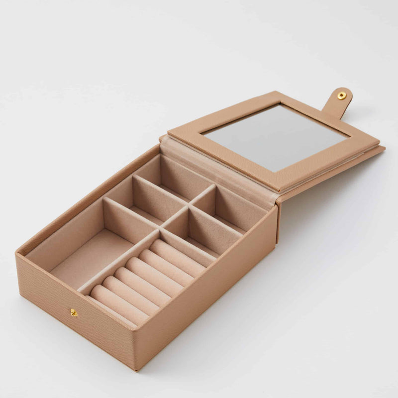 Pilbeam Living-Bijoux Jewellery Box with Mirror - Nude