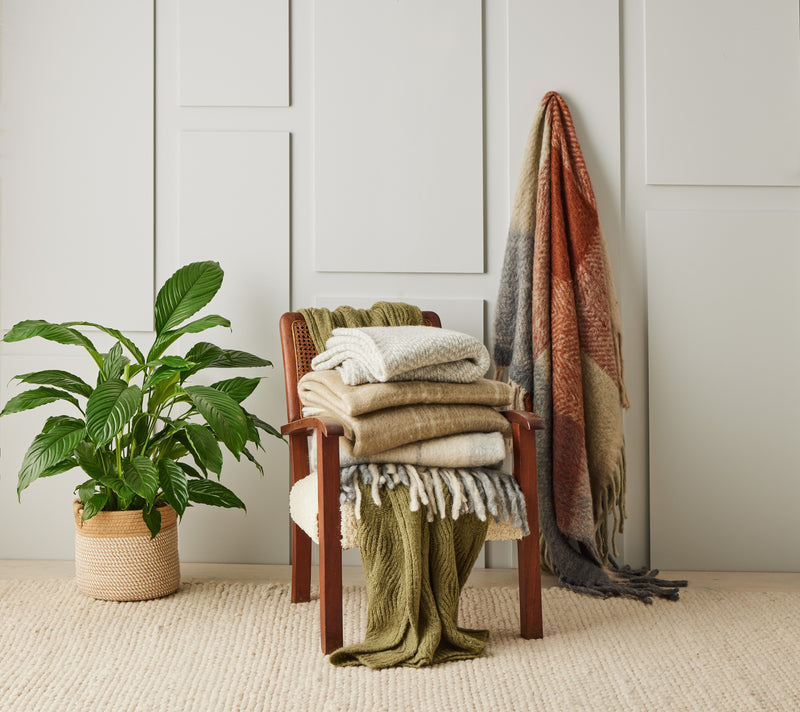 Pilbeam Living-Bristol Brushed Wool Blend Throw