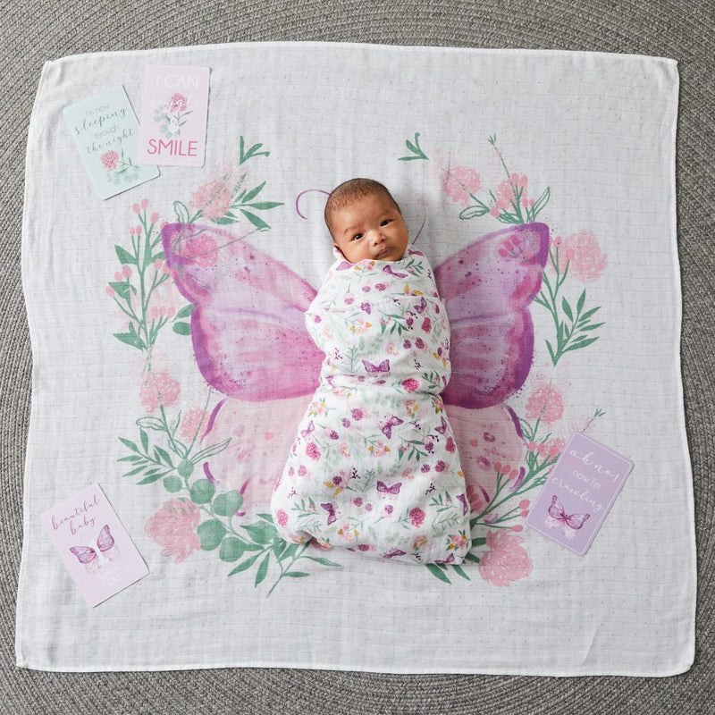 Jiggle & Giggle - Milestone Muslin Set - Butterfly
