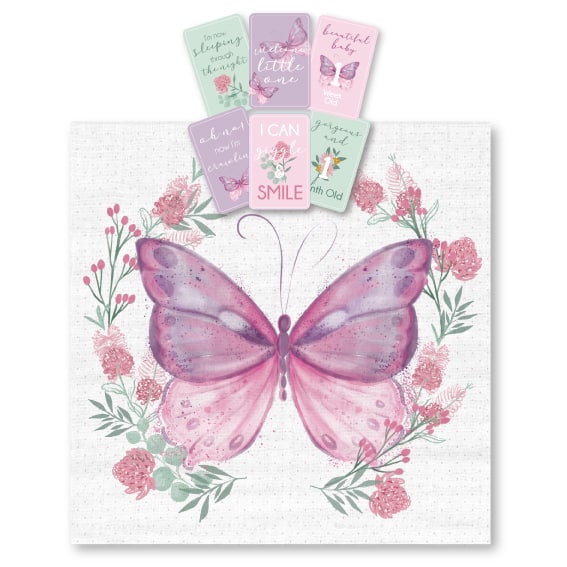 Jiggle & Giggle - Milestone Muslin Set - Butterfly