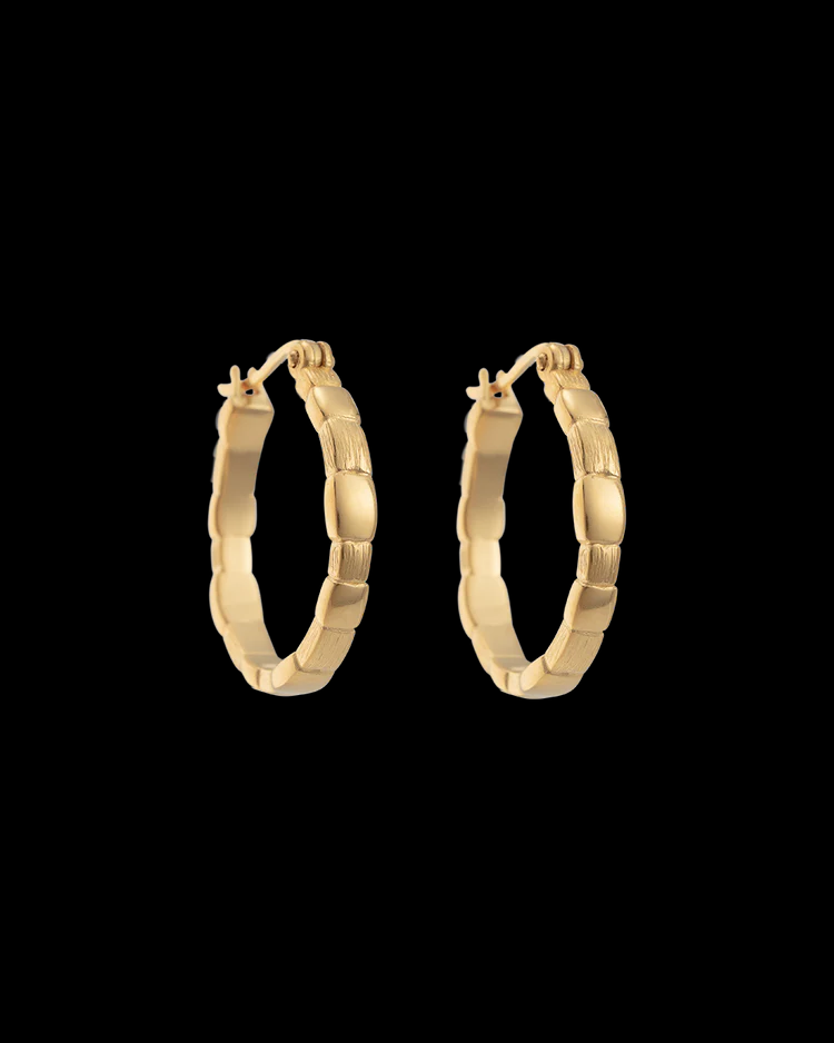Kirstin Ash - Cascade Hoop Earrings - 18k Gold Plated