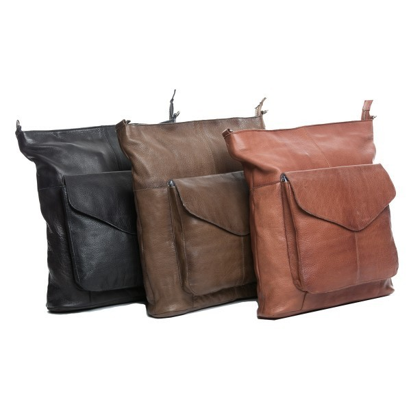 Oran - Bag - Emily Large Leather Cross Body - Brown