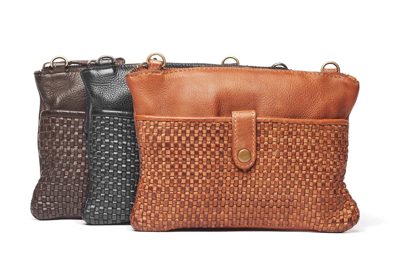 Oran - Bag - Harmony Small Weaved Sling - Brown