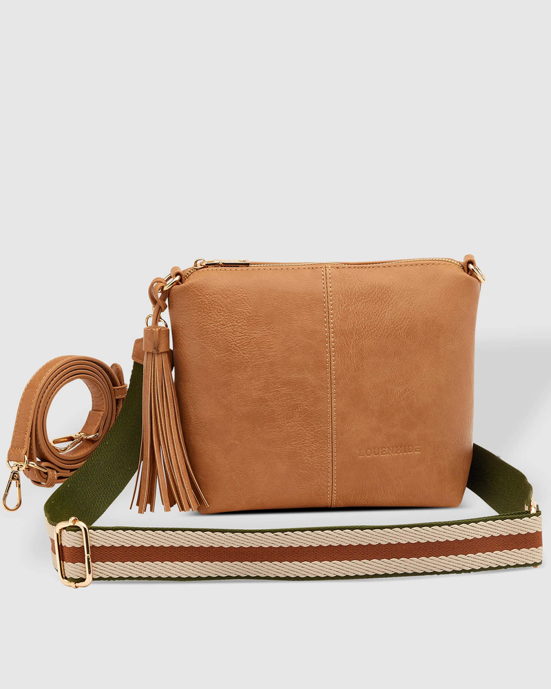 Louenhide - Kasey Crossbody Bag - Camel - Stripe Bag