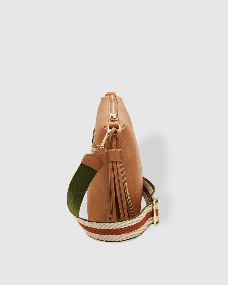 Louenhide - Kasey Crossbody Bag - Camel - Stripe Bag