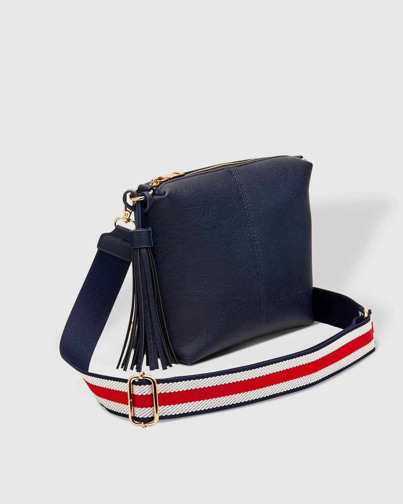 Louenhide - Kasey Crossbody Bag - Navy - Stripe Strap
