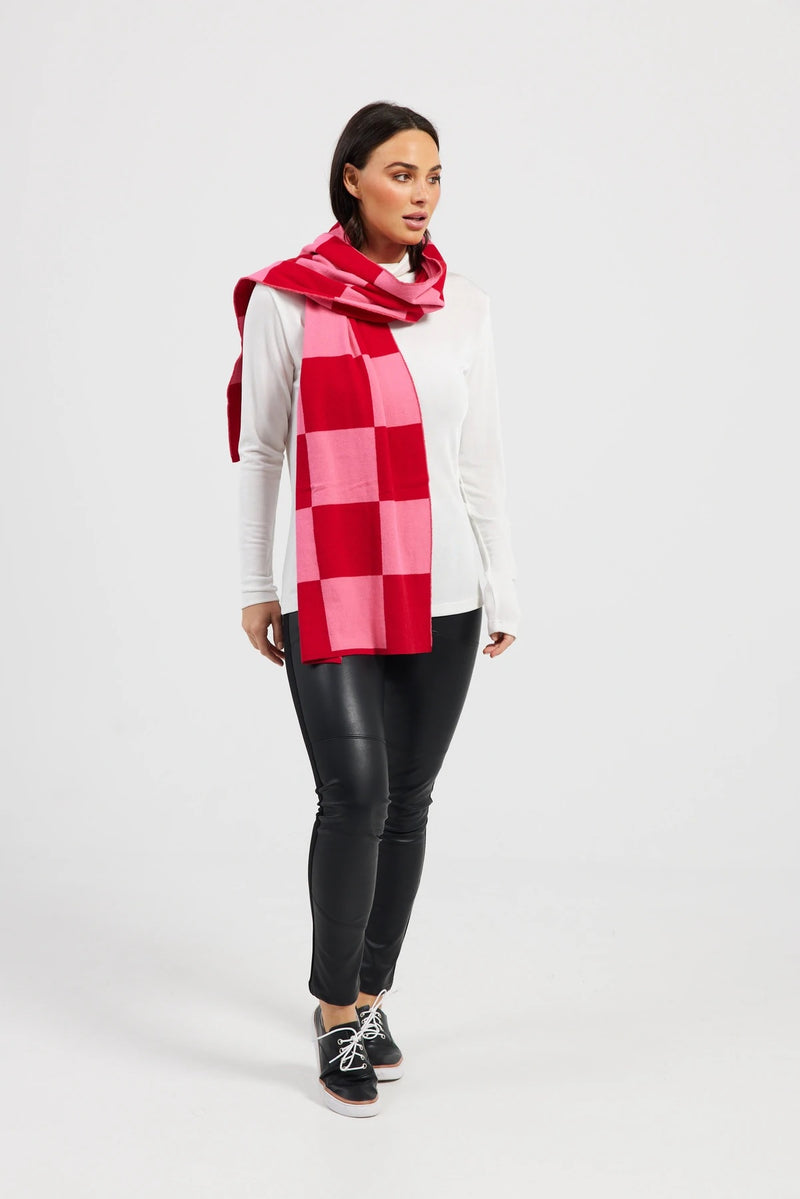 Holiday Trading & Co - Lola Large Check Red & Pink Wrap
