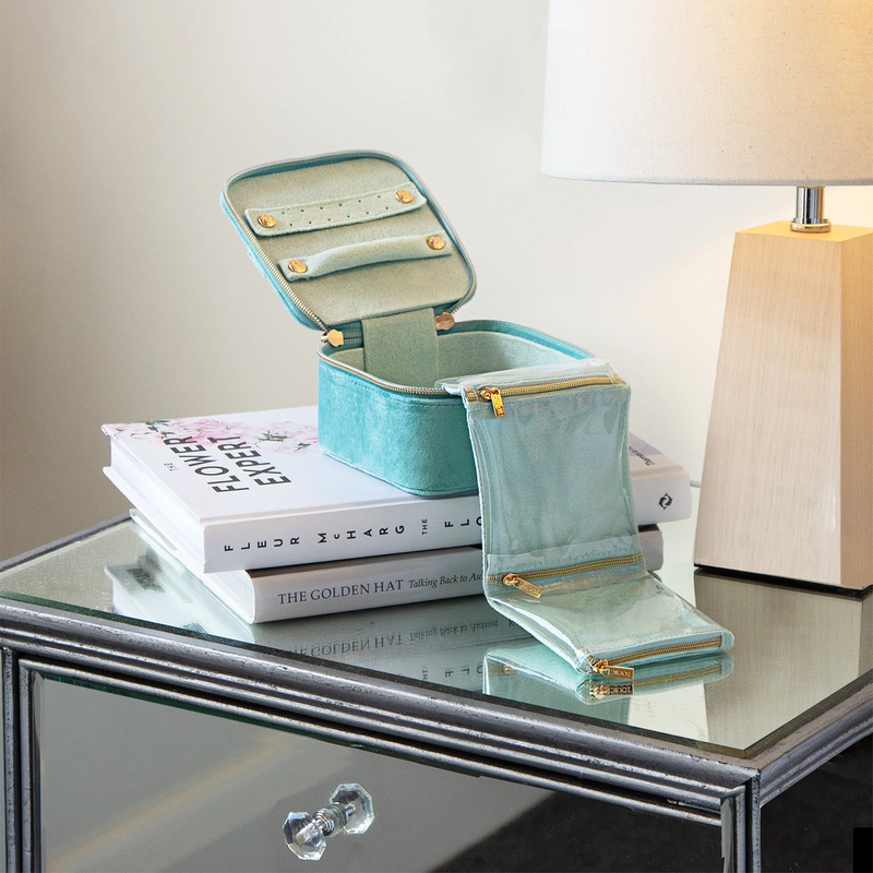 Tonic - Luxe Velvet Jewellery Cube - Seafoam