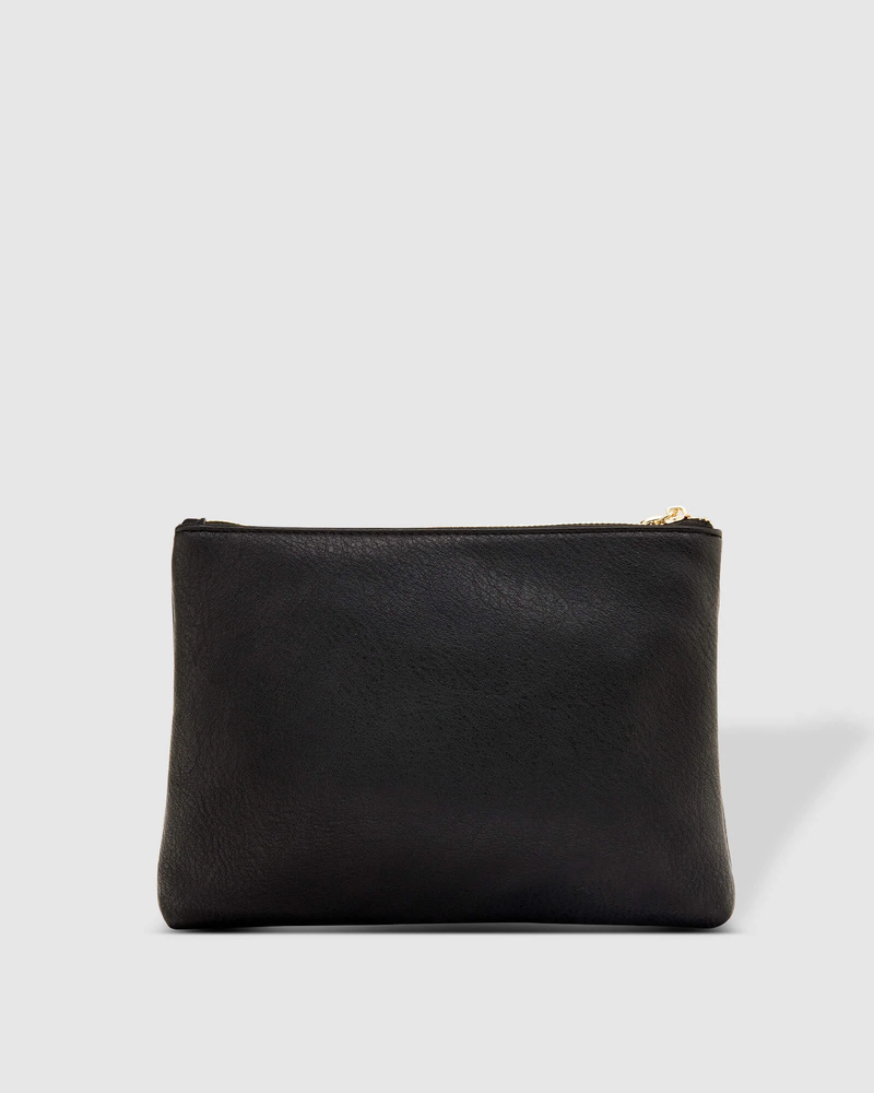 Louenhide - Molly Clutch - Black - Stripe Strap