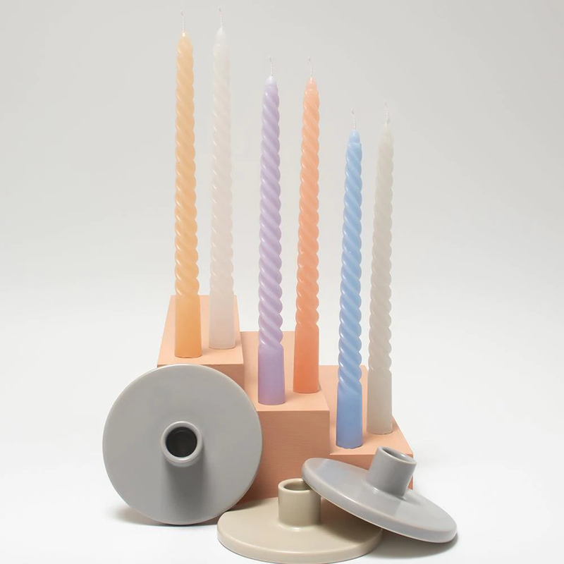 Burchgrove - Ceramic Candlestick Holder - Oatmeal