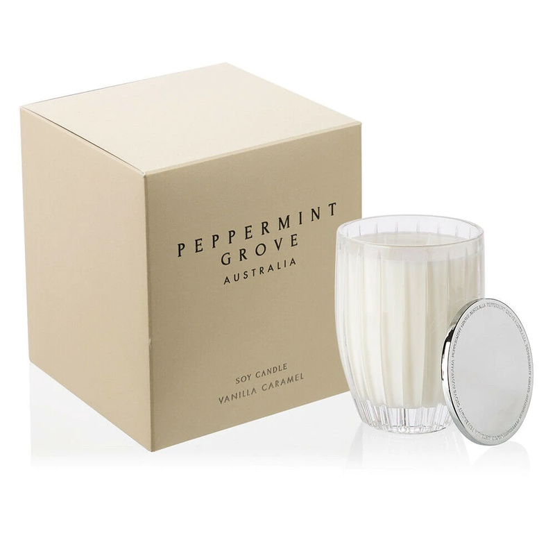 Peppermint Grove - Soy Candle 370g - Vanilla Caramel
