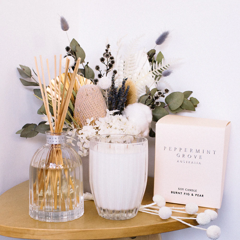 Peppermint Grove - Soy Candle 60g - Burnt Fig & Pear