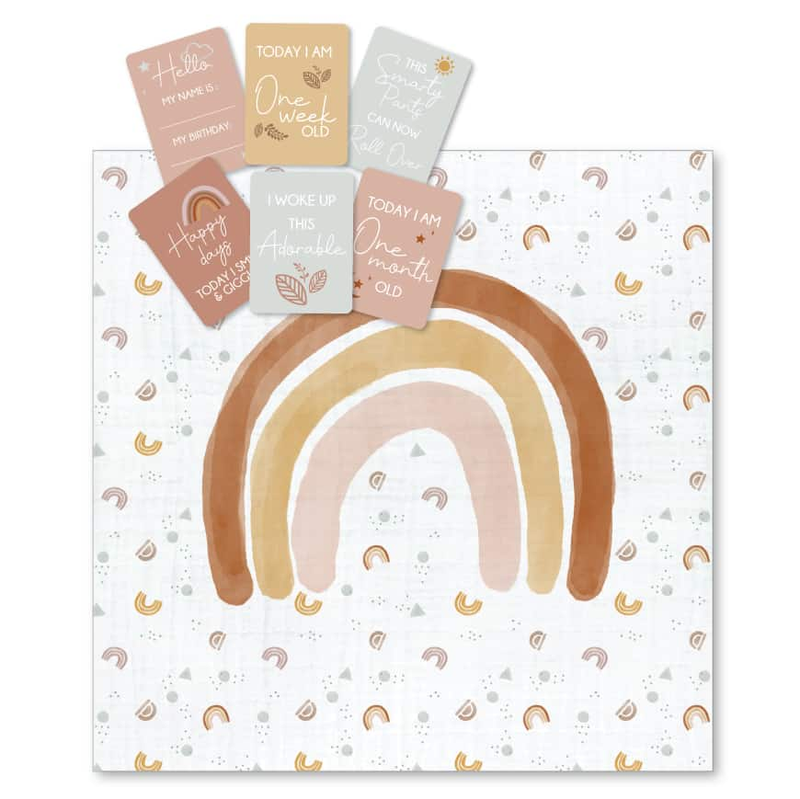 Nordic Kids - Milestone Muslin Set Rainbwo