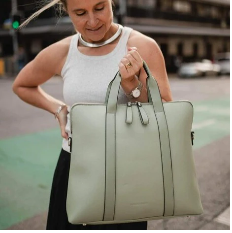 Louenhide - Rhodes Laptop Bag - Sage Green