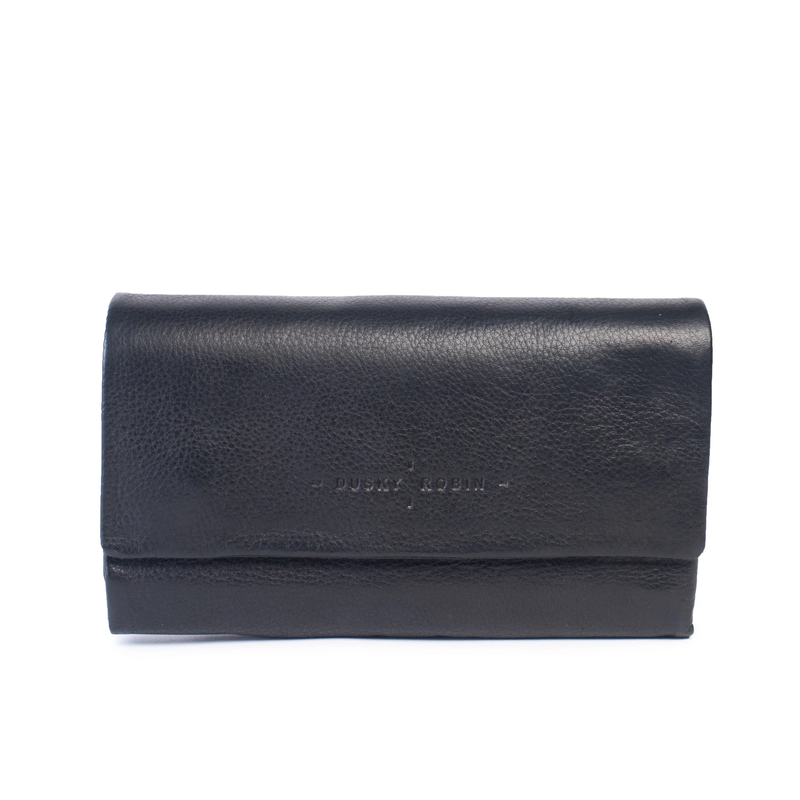 Dusky Robin - Rose Purse - Black