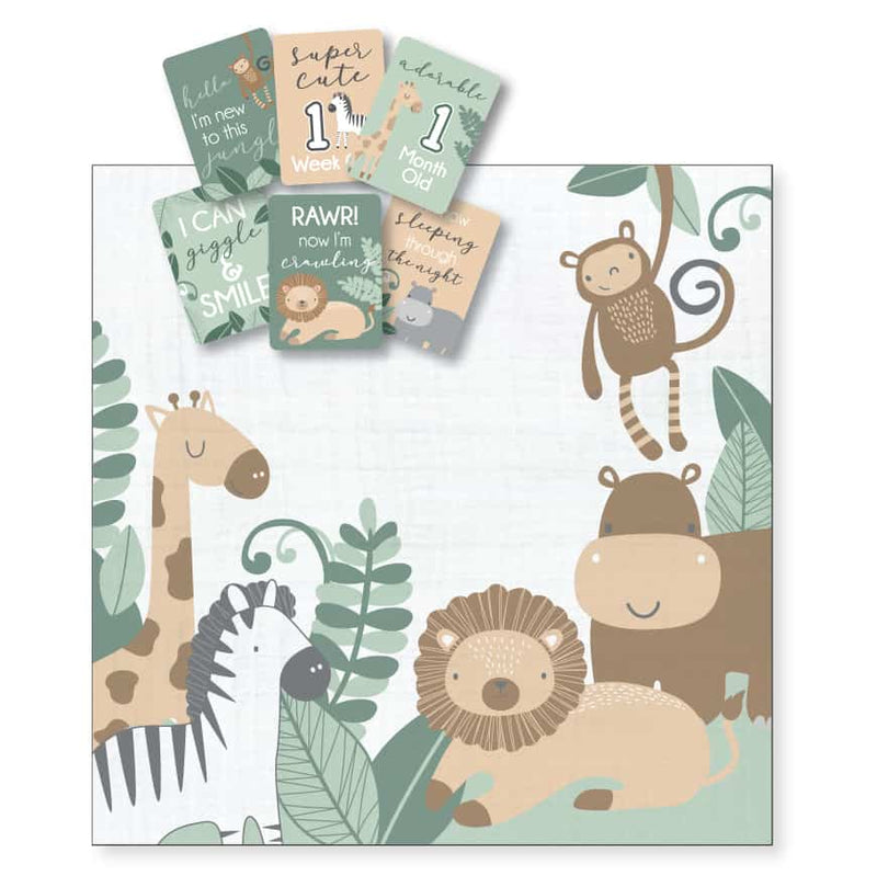 Jiggle & Giggle - Milestone Muslin Set - Safari