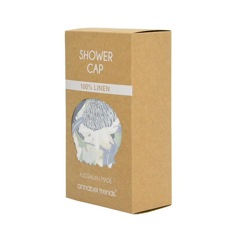 Annabel Trends - Shower Cap - Linen Waratah Blue