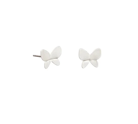 Tiger Tree - Silver Kyoto Butterfly Studs