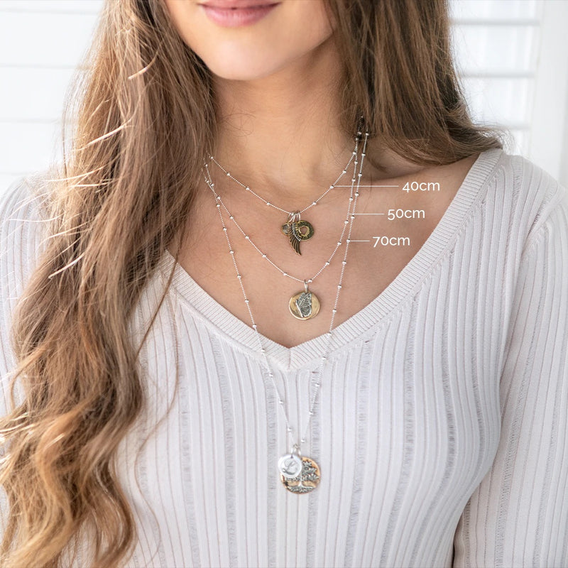 Palas - Silver Fine Ball & Bead Chain N/L 90cm