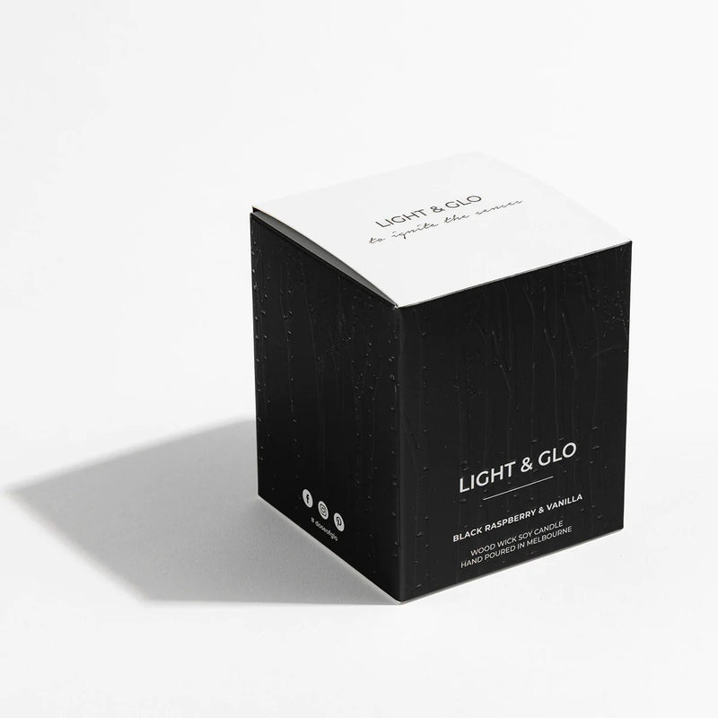 LIGHT & GLO. DESIGNS - Candle Black - Blk Raspberry & Vanilla