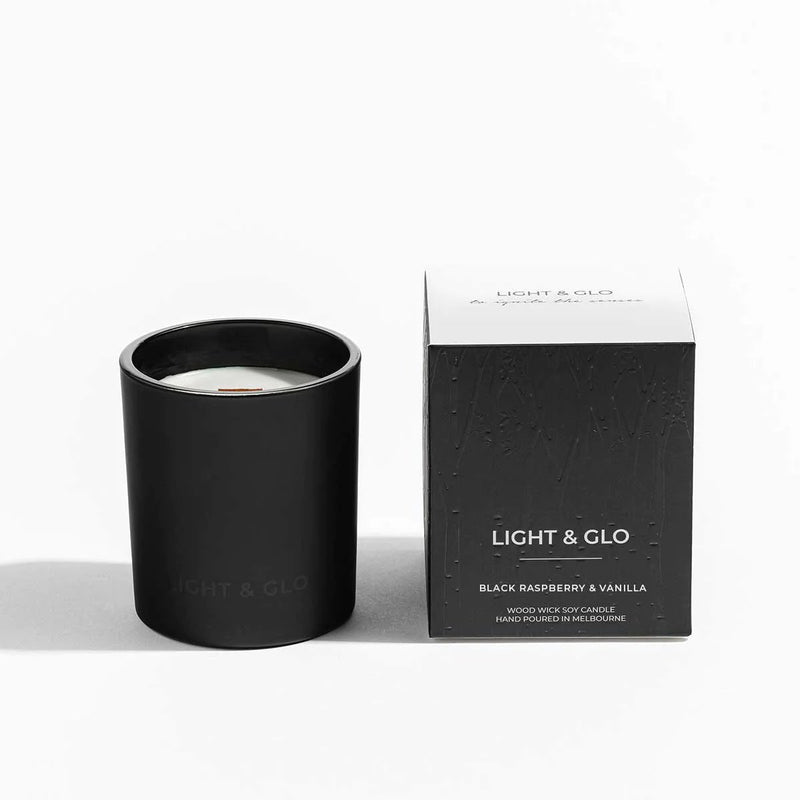 LIGHT & GLO. DESIGNS - Candle Black - Blk Raspberry & Vanilla