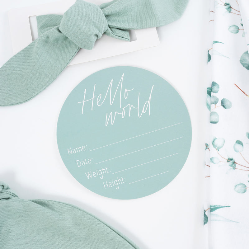 SPLOSH - Baby Announcement Set - Eucalyptus