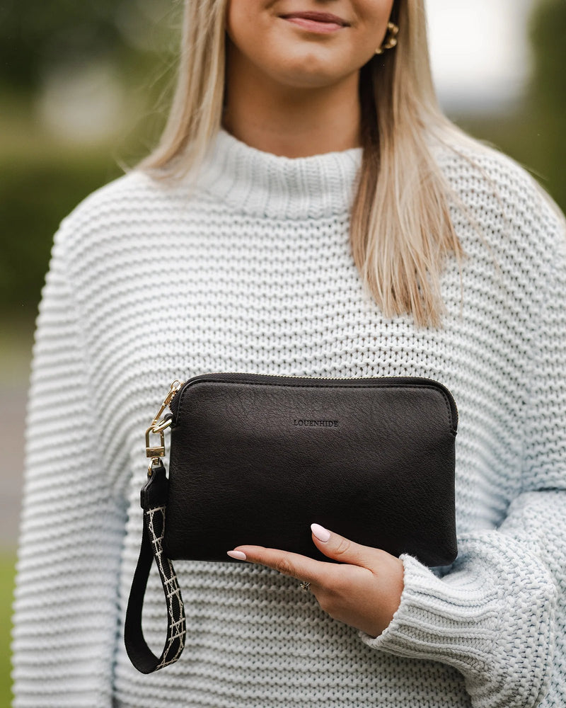 LOUENHIDE - Mandy Clutch - Black