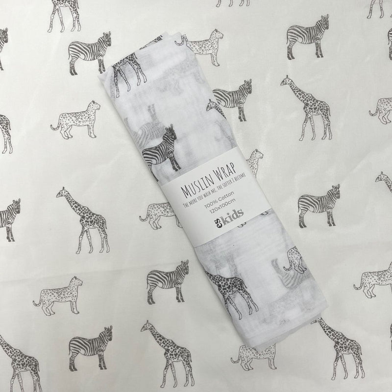 ESKIDS - Muslin Wrap - Safari Grey