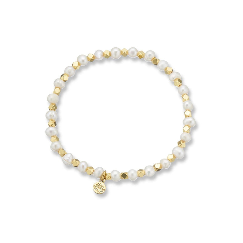 Palas Jewellery - Pearl Aura of Gold Gem B/let 19cm