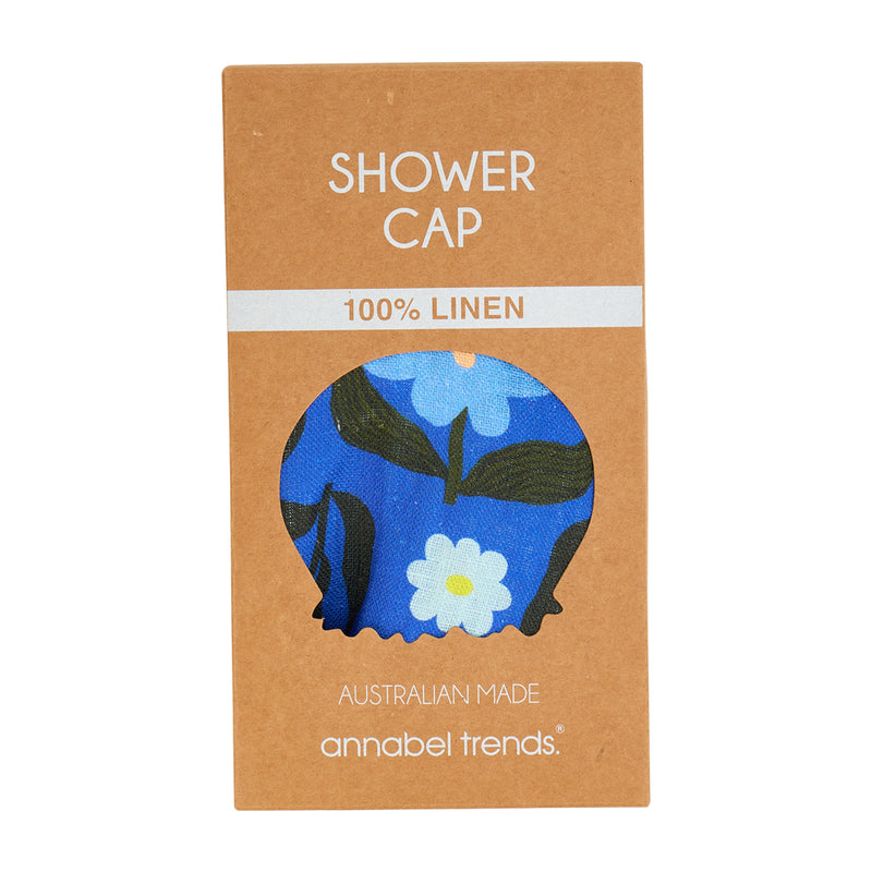 Annabel Trends - Linen Shower Cap - Nocturnal Blooms