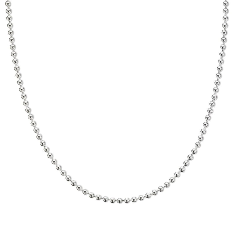 Palas Jewellery - Silver Fine Ball Bead Chain N/lace 50cm