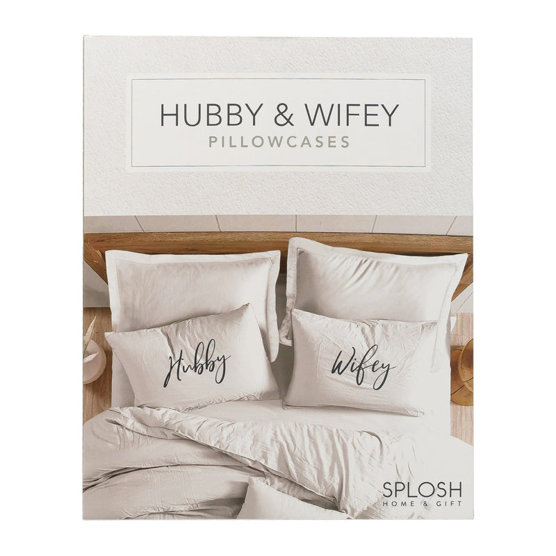 SPLOSH - Wedding Pillowcase Set - Wifey/Hubby