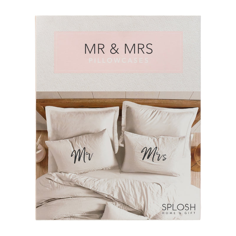 SPLOSH - Wedding Pillowcase Set - Mr & Mrs