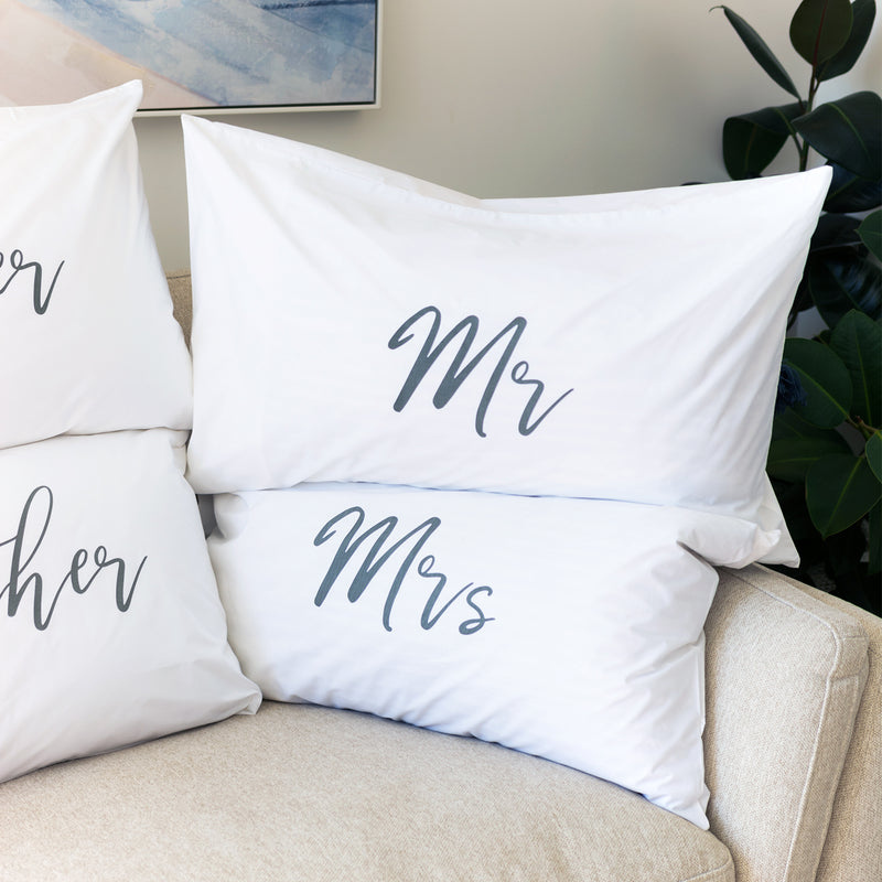 SPLOSH - Wedding Pillowcase Set - Mr & Mrs