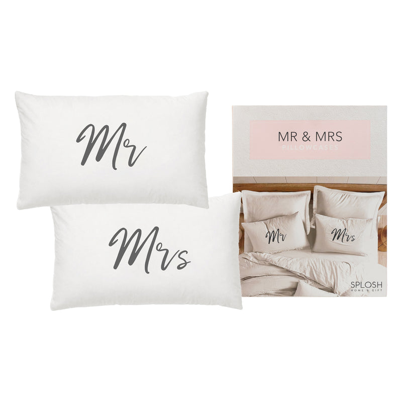 SPLOSH - Wedding Pillowcase Set - Mr & Mrs