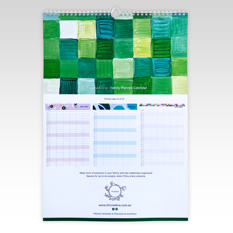 Rhicreative - 2023 Family Planner Calendar