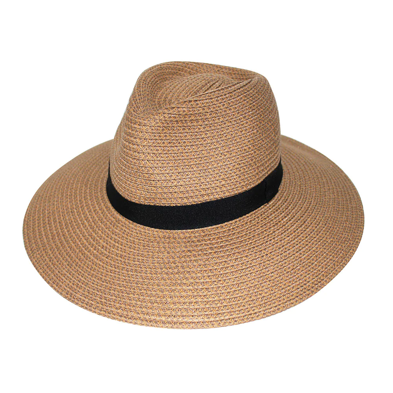 Rigon - Cari Wide Brim Fedora - Caramel M/L