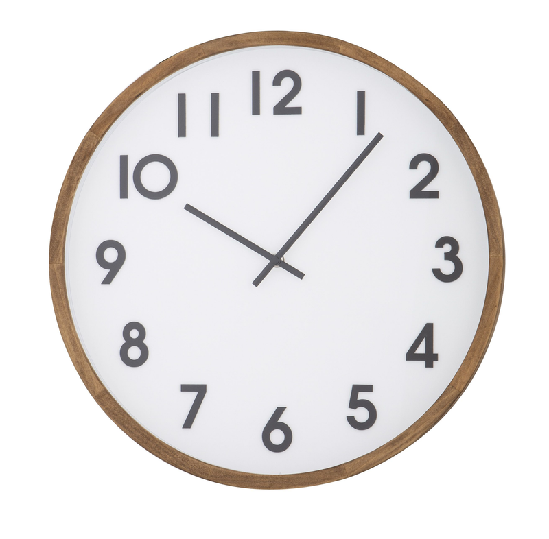 Amalfi - Leonard Wall Clock 41.5cm - Brown/White/Black