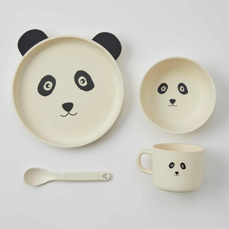 Jiggle & Giggle - Animal Faces Kids Bamboo Dining Set