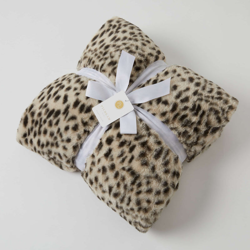 Jiggle & Giggle - Animal Print Faux Fur Baby Blanket