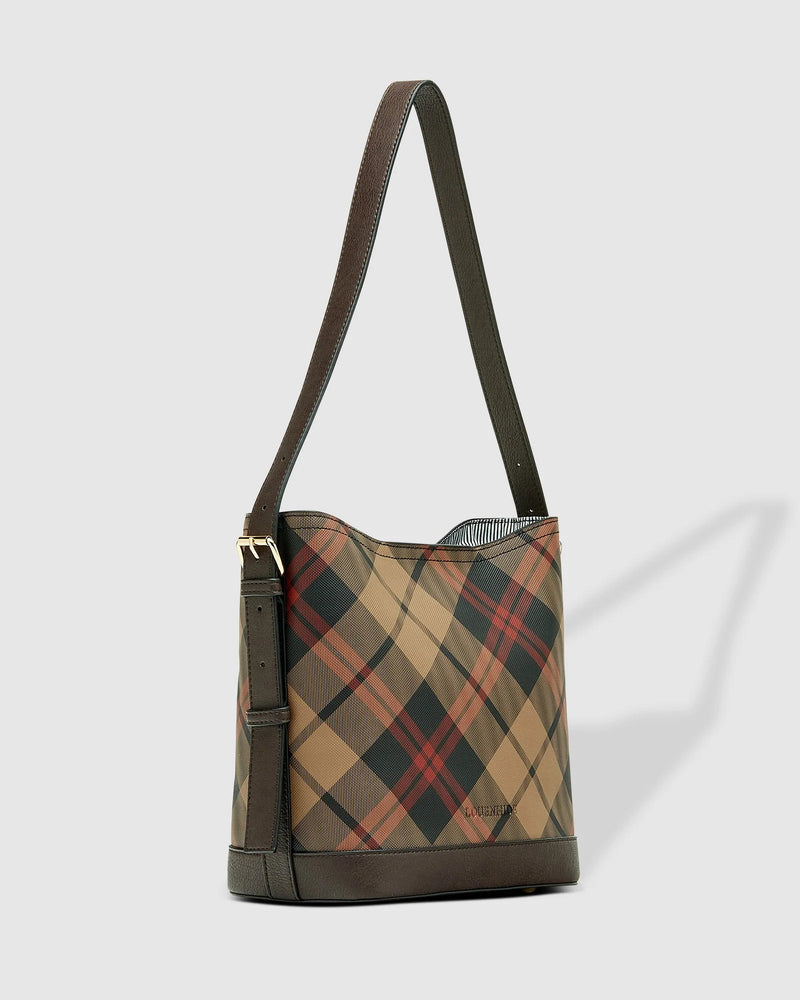 The Louenhide-Abbey Plaid Chocolate Shoulder Bag