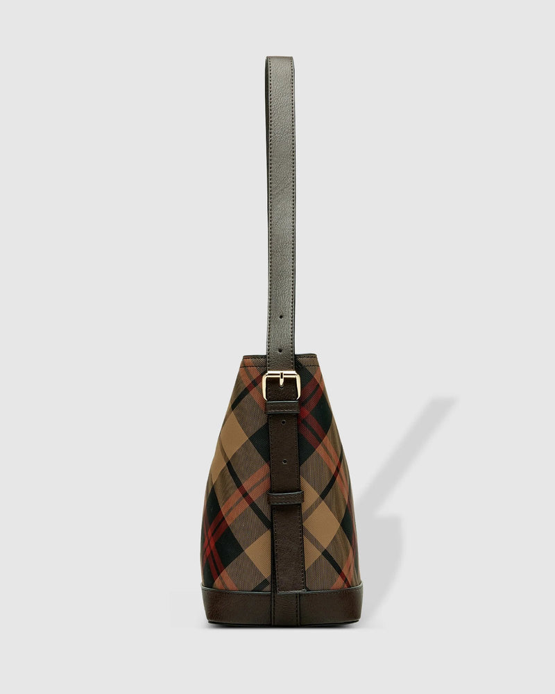 The Louenhide-Abbey Plaid Chocolate Shoulder Bag